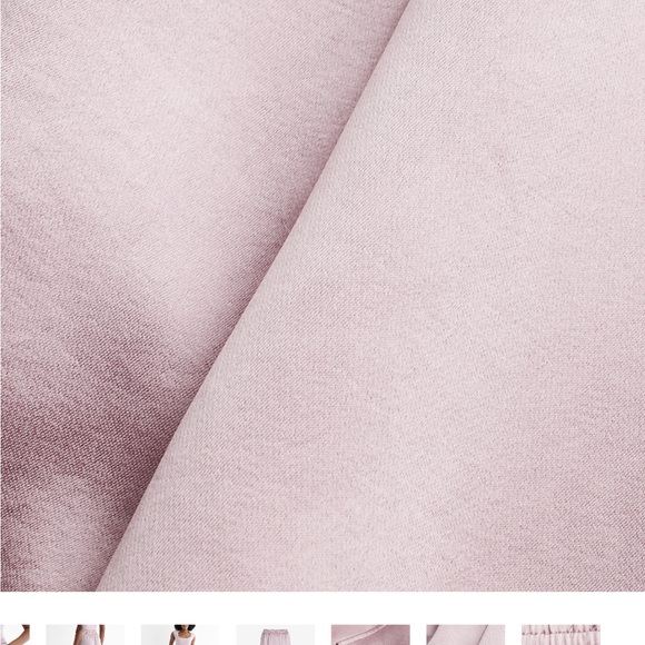 NWT Express High Waisted Satin Cargo Joggers Soft Blush Size Small - Picture 7 of 8